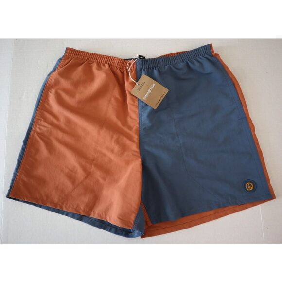 Patagonia 57022 Men’s Sz M Peace Patch: Utility Blue 5" Lined Baggies Shorts - Picture 1 of 6